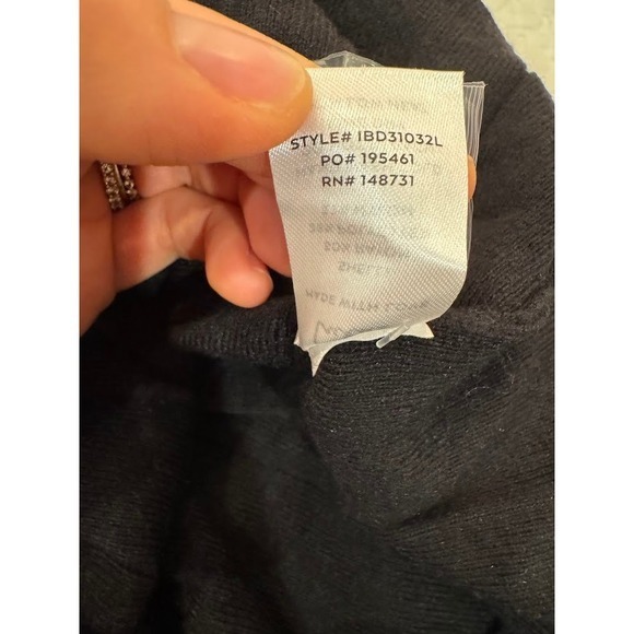 Lulus Black Ribbed Knit Button Front Pleated Skirt‎ Dress Size M - Picture 14 of 15